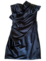 Dalia MacPhee Party Dress Strapless Black Satin Bows Cocktail Evening Size 2 - £66.55 GBP