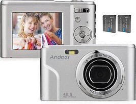 Portable Digital Camera 48MP 1080P 2.4 inch IPS Screen 16X Zoom Auto Focus Self  - £50.79 GBP