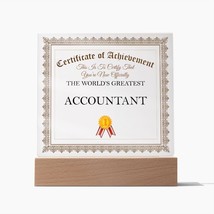 World&#39;s Greatest Accountant - Square Acrylic Plaque - £31.93 GBP