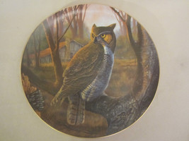 Great Horned Owl Collector Plate Larry Toschik First Light Rare Bird Of Prey - £31.97 GBP