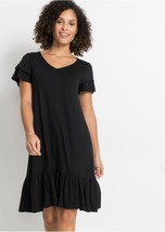 Body Flirt @ Bon Prix Black Jersey Dress Size Medium - Uk 14 (bp212) - £17.56 GBP