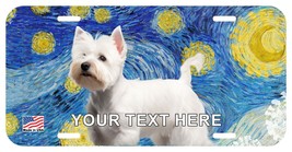 WEST HIGHLAND TERRIER DOG CAN PERSONALIZE NOVELTY METAL LICENSE PLATE D - $165.75 MXN+