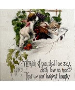 Shakespeare Cherub Wine Grapes Victorian Greeting Card Postcard 1900s PC... - €26,01 EUR