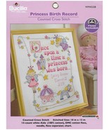 Bucilla Counted Cross Stitch Birth Record Kit 10 by 13 Inch 45328 Prince... - $683.21 MXN