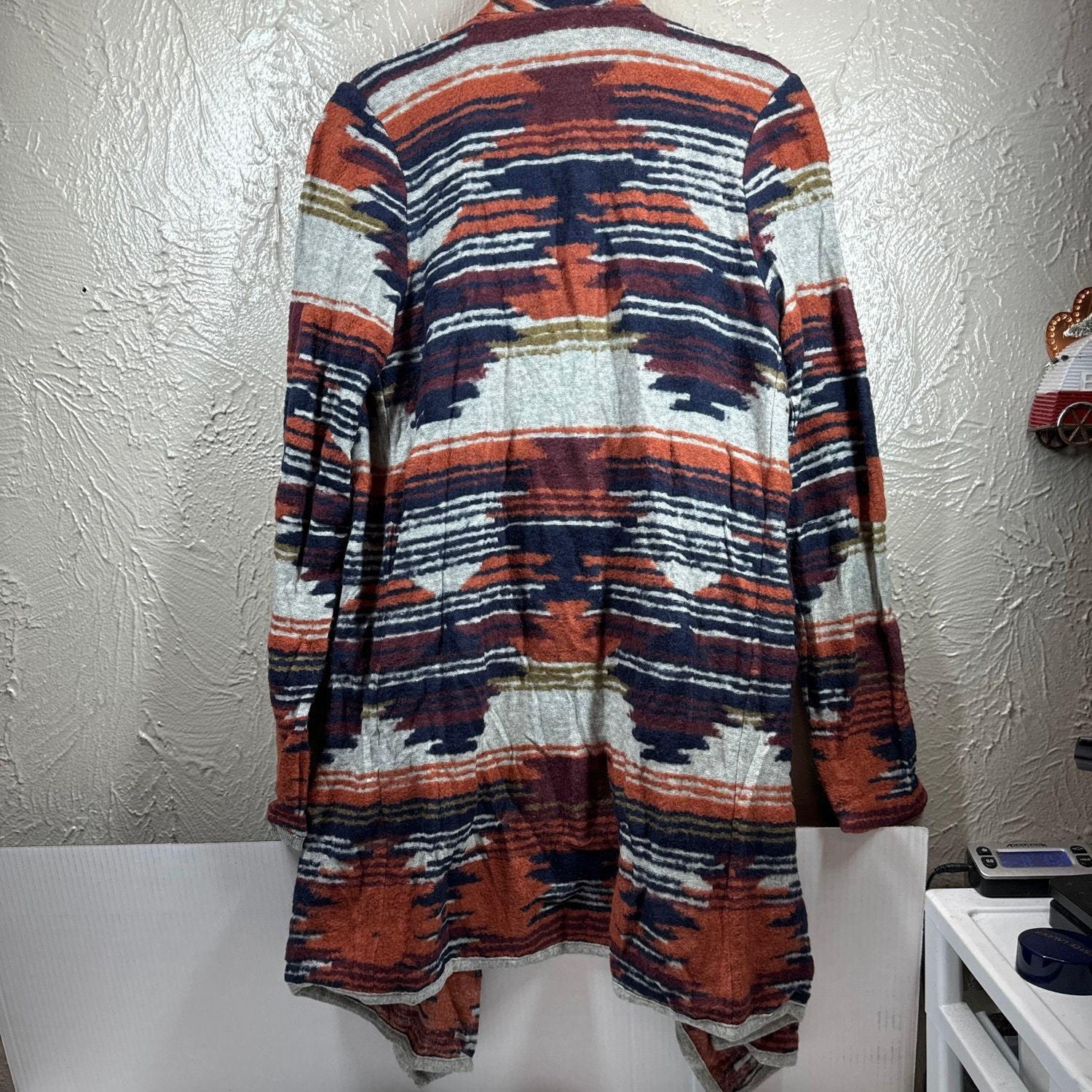 LUCKY BRAND Womens Open Front Cardigan Sweater Southwest Aztec Colors Size Small Item image 5