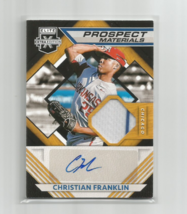 Christian Franklin (Cubs) 2021 Panini Elite Extra Edition Prospect RELIC/AUTO - £14.61 GBP