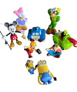 Disney Minions Toy Lot Cake Toppers Mario Cars Grandmas House Lot Of 9 P... - $258.35 MXN