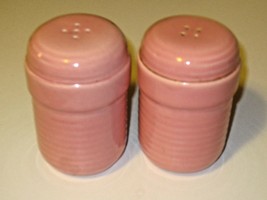 Salt &amp; Pepper Shakers Rose Pink Porcelain 4&quot; - £7.87 GBP