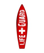 Life Guard Board Metal Novelty Surfboard Sign SB-072 - £19.94 GBP