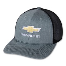 Chevrolet Gold Bowtie Gray and Black Mesh Hat - $29.99