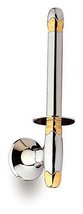 Filigrana Polished chrome and gold Upright toilet paper holder without lid. - $102.00