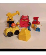 BOB THE BUILDER MEGA BLOKS MIXED LOT BUNDLE ~ Figures ~ Car ~ Red Excavator - £12.03 GBP