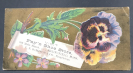 Antique 1880s Fay&#39;s Shoe Store Shringfield MA Victorian Trade Card Flora... - £14.57 GBP