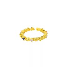 Gold Plated Heart Shaped Classical Simple Plain Stacking Wedding Band Pr... - $25.56