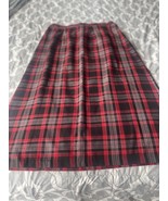 Vintage Briggs Women&#39;s 18 Plaid Tartan Skirt Black Red - $19.00