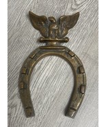 MidCentury American Eagle Heavy Cast Metal Good Luck Horseshoe Wall Art ... - €12,83 EUR