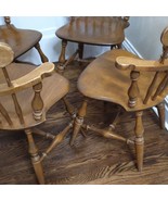 Ethan Allen Heirloom Nutmeg Maple Comb Back Dining Chairs - Set of 4 USA... - $542.67 CAD
