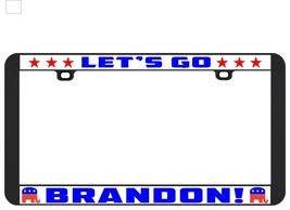 Let&#39;s Go Brandon Joe Biden Republican License Plate Frame Tag Holder Stars-
s... - £5.77 GBP