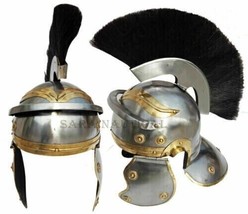 Medieval Roman Centurion Helmet Greek Armor With Leather Liner Halloween Helmet - £104.12 GBP