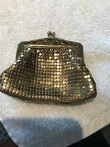 Vintage estate Whiting Davis goldtone mesh coin purse 2962 pouch small mcm - $22.27