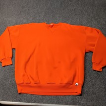 Vintage Russell Blank Sweatshirt Adult XL Orange V Stitch Pullover Sweater - £21.68 GBP