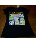 WOMEN&#39;S TEEN Peanuts SNOOPY CHARLIE BROWN T-shirt XS NEW w/ TAG - £14.91 GBP