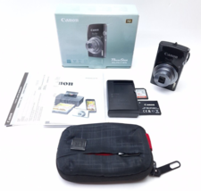 Canon Powershot ELPH 135/IXUS 145 HD Digital Camera 16MP Black Charger, Battery - £139.13 GBP
