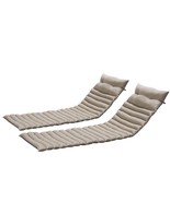 Khaki 2-Piece Outdoor Chaise Lounge Cushion Set, Patio Replacement - $2,622.90 MXN
