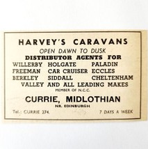 1954 Harvey&#39;s Caravan Dealership Edinburgh Advertisement Automobilia E89F5 - £11.82 GBP