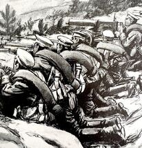 Russian Infantry In Trench Awaiting Austrian Attack WW1 Print 1917 SmDwC5 - $29.99