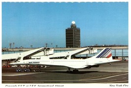 Concorde SST Air France at John F Kennedy JFK Airport Postcard 1970s - £13.02 GBP