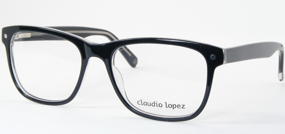 Claudio Lopez CLA1382 Col. 1 BLACK /CLEAR EYEGLASSES GLASSES FRAME 53-17... - $59.40