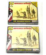 Lot of 2 Sealed Zvezda 7407 US Mechanized Infantry  1/72 - 5 Figures in ... - $32.66