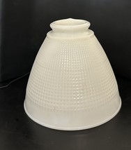Vtg Corning Lampshade Torchier Milk Glass Waffle Pattern - 2 1/8&quot; Fitter... - $470.20 MXN