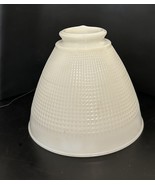 Vtg Corning Lampshade Torchier Milk Glass Waffle Pattern - 2 1/8&quot; Fitter... - $460.80 MXN