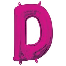 Anagram Fushia Pink Foil Mylar Air Filled Letter D Balloon Birthday Part... - $4.95