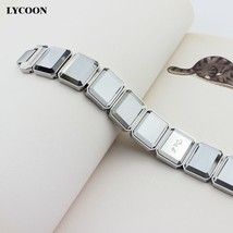 High quality 316L stainless steel with square grey crystal bracelets charming wo - £37.44 GBP