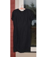 Ralph Lauren Black Linen Shift Dress, Size 8 - $75.00