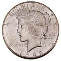 1923-S $1 Silver Peace Dollar in Choice BU Condition, Excellent Eye Appeal - $70.79