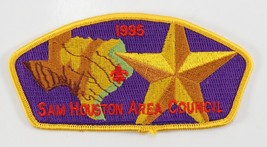 Vintage 1995 Sam Houston Council Gold Star Boy Scout BSA CSP Shoulder Patch - £9.20 GBP