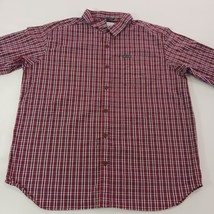 Columbia AM8053 Men's Red Plaid Cotton Blend Button Up Long Sleeve Shirt Size XL image 9