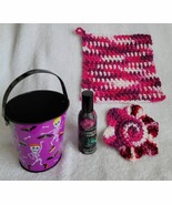 Halloween Dishcloth &amp;  FlowerScrubby Gift Set with Ghoul Friend  Room Spray - $20.58 CAD