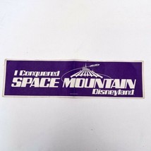 I Conquered  Space Mountain Disneyland Bumper Sticker 1977 For Cast Memb... - $72.15