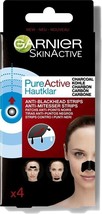 Garnier Pure Active Charcoal Anti Blackhead Nose Forehead Chin Strips 4pcs x 2 - £11.31 GBP