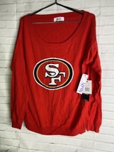 Touch by Alyssa Milano San Francisco 49ers Lightweight Sweater Top Red Womens S - £42.71 GBP