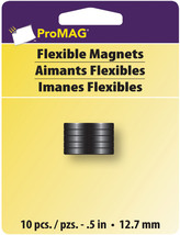 ProMag Flexible Round Magnets-.5&quot; 10/Pkg - £11.36 GBP
