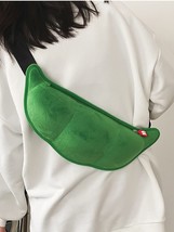 Fun Cartoon Pea Shaped Green Chest Bag for Women Fashion Waist Bag Girls Shoulde - £28.22 GBP