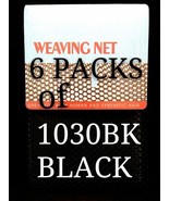 6 LOTS THE CHALLENGER WEAVING NET FOR SYNTHETIC &amp; HUMAN HAIR BLACK 1030BK - $187.72 MXN
