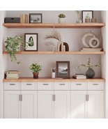 vidaXL Wall Shelf Light brown Solid oak wood 63 in x 19.7 in Foldable - $4,710.55 MXN