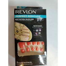 NEW Revlon Perfect Pedicure 48 count 91035 Glue &amp; nail art Included toe nails - £5.49 GBP